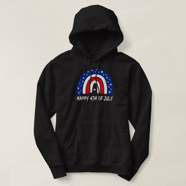 Lycklig 4 juli 2011: Rainbow Patriotic Independenc Hoodie (Design framsida)