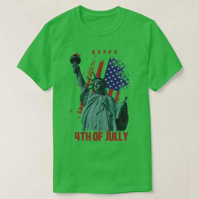 Lycklig 4 juli (5) t shirt (Design framsida)