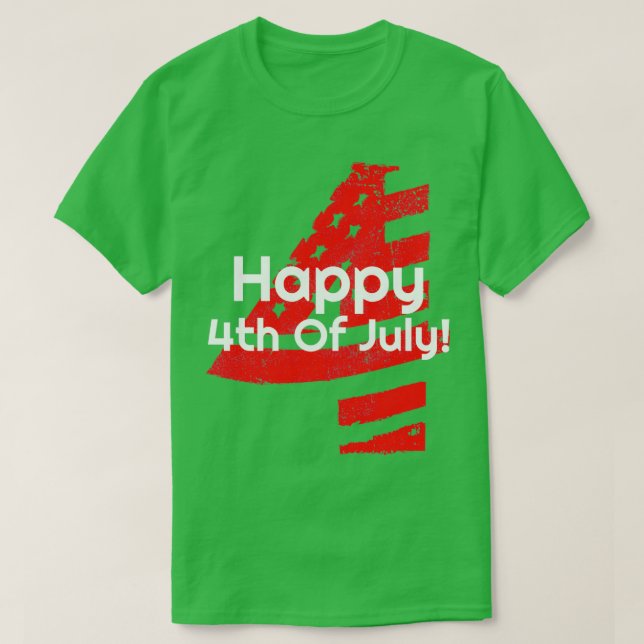 Lycklig 4 juli (5) t shirt (Design framsida)