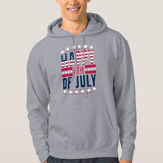 Lycklig 4 juli-69413 hoodie (Framsida)