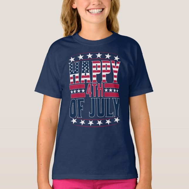 Lycklig 4 juli-69413 t shirt (Framsida)