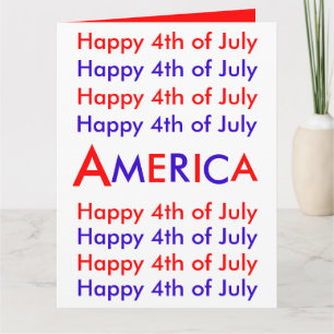 Lycklig 4 juli, Amerika, hälsningskort Kort