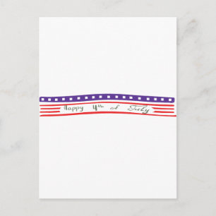 Lycklig 4 juli Amerikanska Flagga Vykort