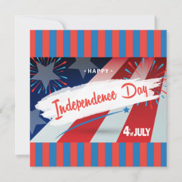 Lycklig 4 juli: Amerikanska USA flagga personalize Inbjudningar