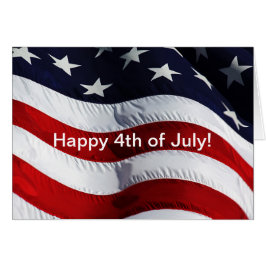 Lycklig 4 juli! Amerikanskt Flagga Anpassade Hälsningskort