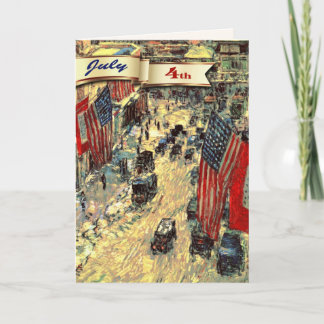 Lycklig 4 juli. Anpassningsbar för finkonst Kort