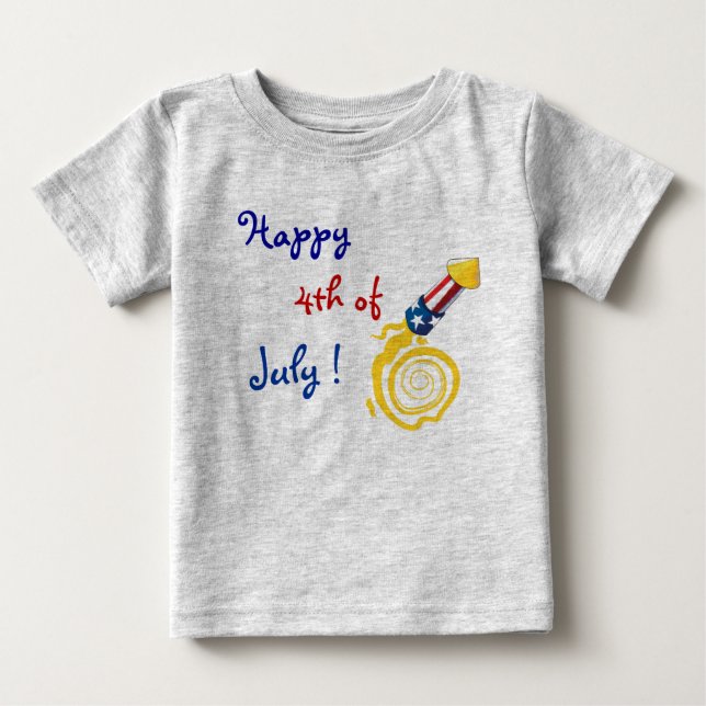 Lycklig 4 juli Baby Shirt Tröja (Framsida)