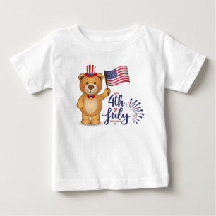 Lycklig 4 juli Baby T-Shirt
