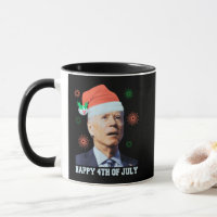 Lycklig 4 juli Biden Santa Hat Funny