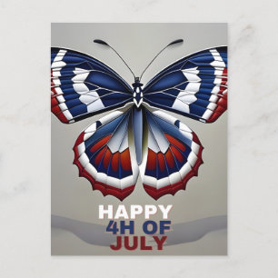 Lycklig 4 juli, Butterfly, USA, Helgdag Helg Vykort
