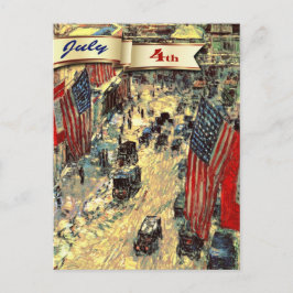 Lycklig 4 juli. Fine Art-vykort Vykort