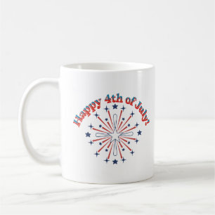 Lycklig 4 juli-Fireworks Kaffemugg