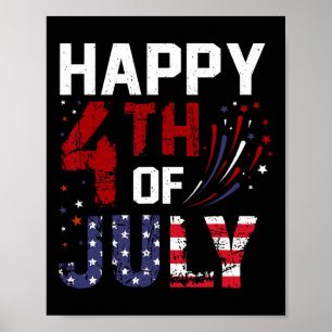Lycklig 4 juli för kvinnor i Manar Kids USA Indepe Poster