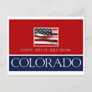 lycklig 4 juli från Colorado Vykort