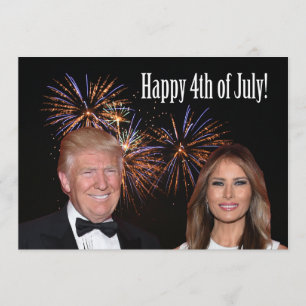 Lycklig 4 juli från Donald and Melania Trump Kort