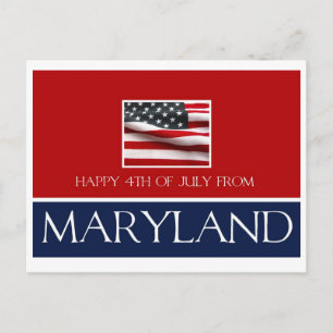lycklig 4 juli från Maryland Vykort