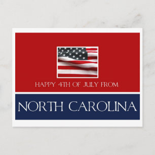 lycklig 4 juli från North Carolina Vykort