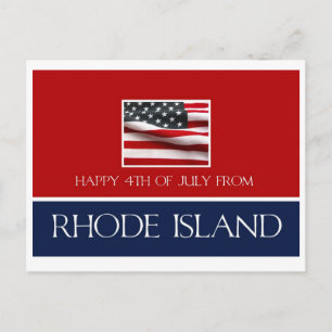 lycklig 4 juli från Rhode island Vykort