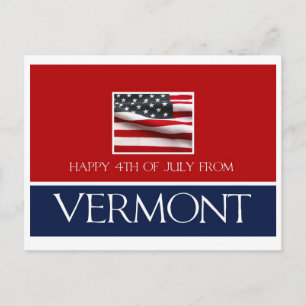 lycklig 4 juli från Vermont Vykort