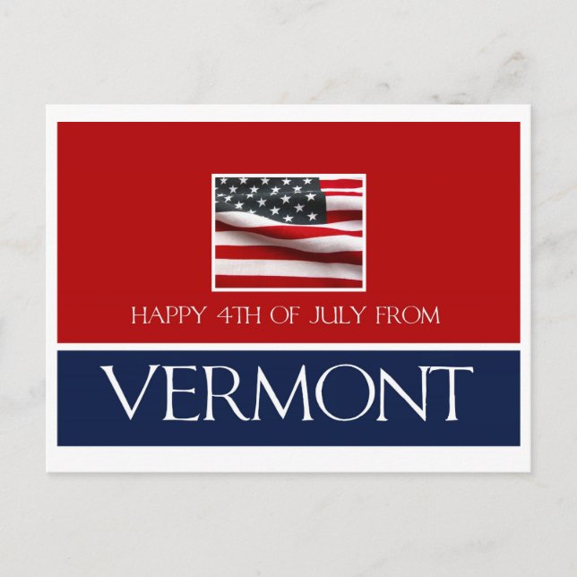 lycklig 4 juli från Vermont Vykort (Framsida)