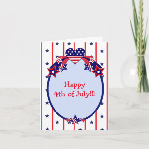 Lycklig 4 juli Hälsning Kort