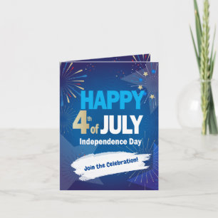 Lycklig 4 juli Helgdag Självständighet/personlighe Inbjudan