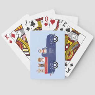 Lycklig 4 juli Hundar Pickupa Lastbil Casinokort