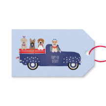 Lycklig 4 juli Hundar Pickupa Lastbil