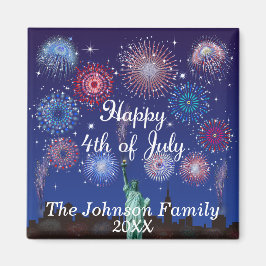 Lycklig 4 juli i New York Magnet