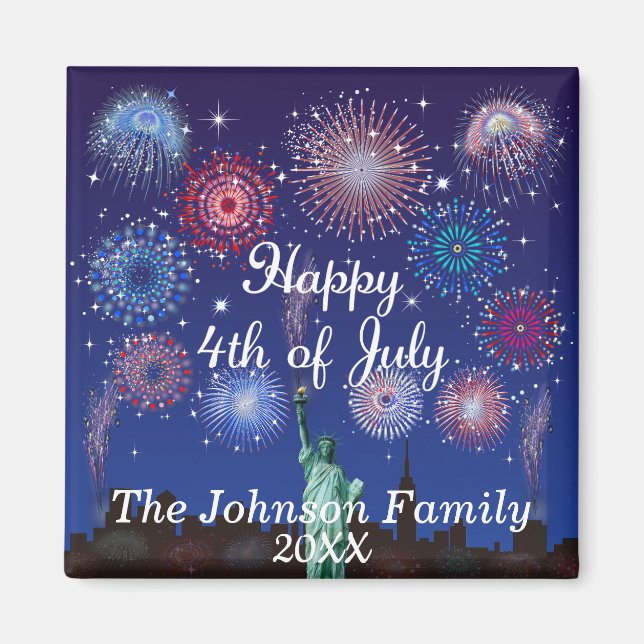 Lycklig 4 juli i New York Magnet (Framsidan)