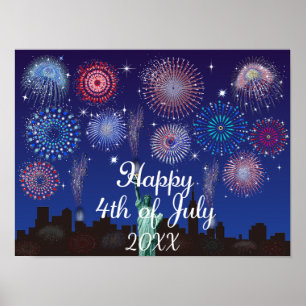 Lycklig 4 juli i New York Poster