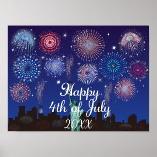 Lycklig 4 juli i New York Poster