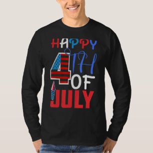 Lycklig 4 juli Independence day 1776 amerikanska T Shirt