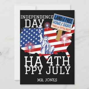 Lycklig 4 juli Independence day Amerika Party Julkort