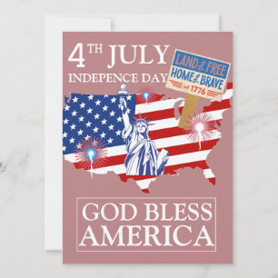 Lycklig 4 juli Independence day Amerika Party Julkort