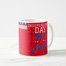 Lycklig 4 juli Independence day Amerika Party Kaffemugg
