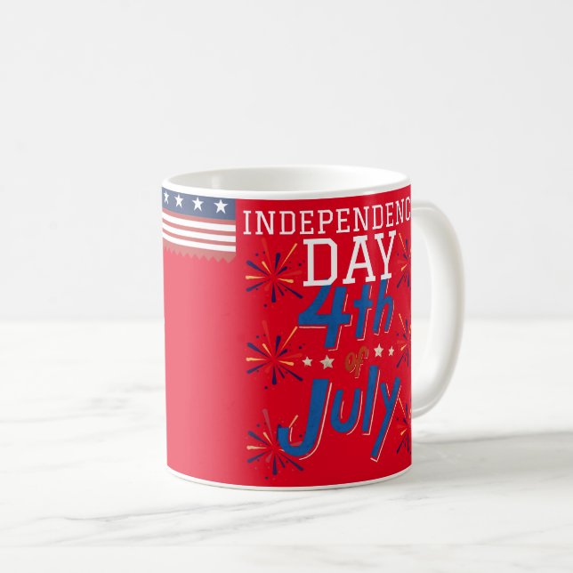 Lycklig 4 juli Independence day Amerika Party Kaffemugg (Framsida höger)