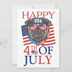 Lycklig 4 juli Independence day Amerika party Kort