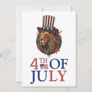 Lycklig 4 juli Independence day Amerika party Kort