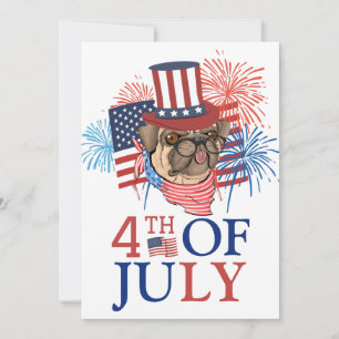 Lycklig 4 juli Independence day Amerika party Kort