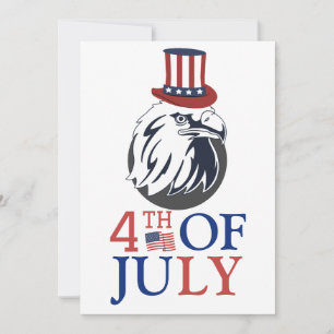 Lycklig 4 juli Independence day Amerika party Kort