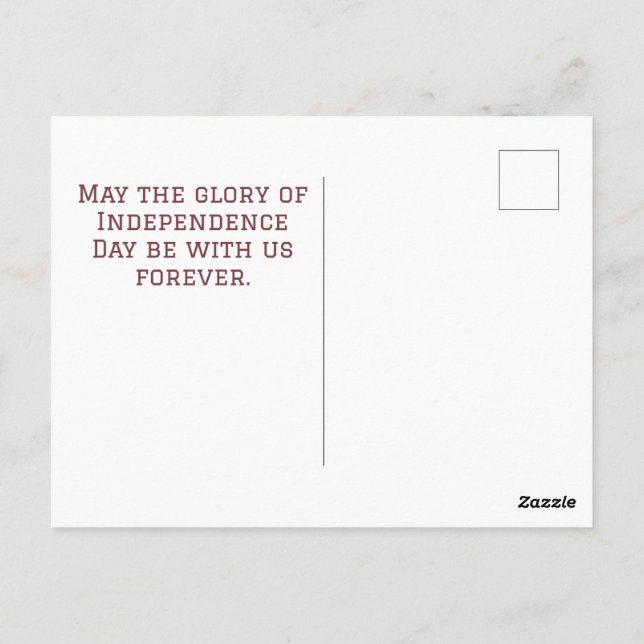 Lycklig 4 juli Independence day Amerika party Vykort (Baksida)