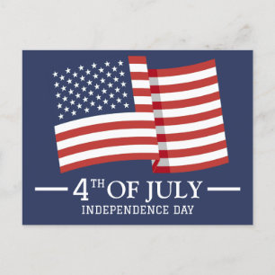 Lycklig 4 juli Independence day Amerikanska Flagga Vykort