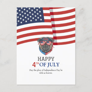 Lycklig 4 juli Independence day Amerikanska Flagga Vykort