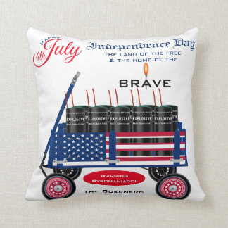 Lycklig 4 juli Independence day Funny Gift Kudde