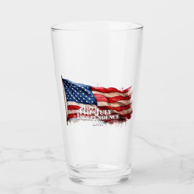 Lycklig 4 juli-Independence day Glaskopp (Framsida)