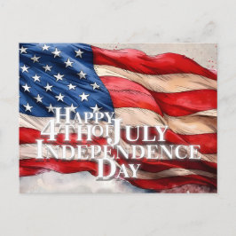 Lycklig 4 juli-Independence day Helg Vykort