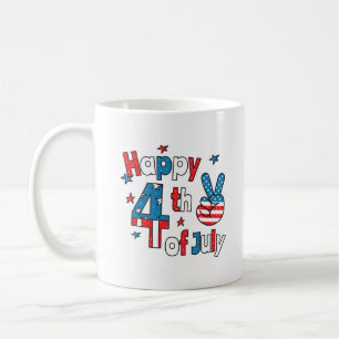 Lycklig 4 juli Independence day Kaffemugg