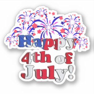 Lycklig 4 juli * Independence day Klistermärken