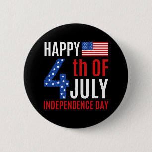 Lycklig 4 juli Independence day Knapp